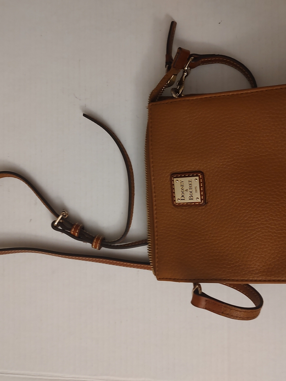 Dooney & Bourke Caramel/Tan Pebble Leather Crossbody